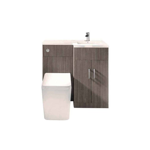 Combination L 1000mm Vanity Unit, Basin & Wc Unit Bodgea Grey