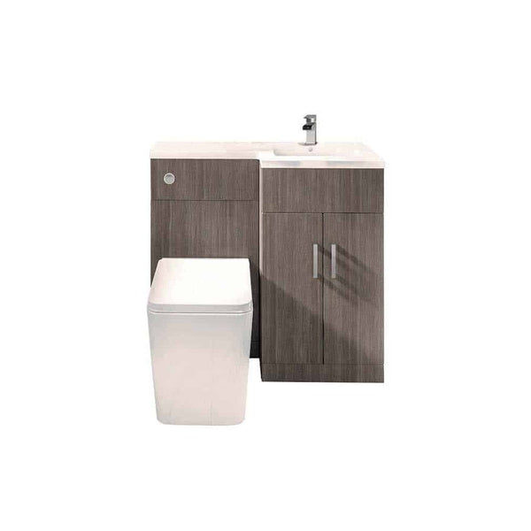 Combination L 1000mm Vanity Unit, Basin & Wc Unit Bodgea Grey
