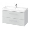 Larga 1000mm Basin & Wall Hung Unit Grey