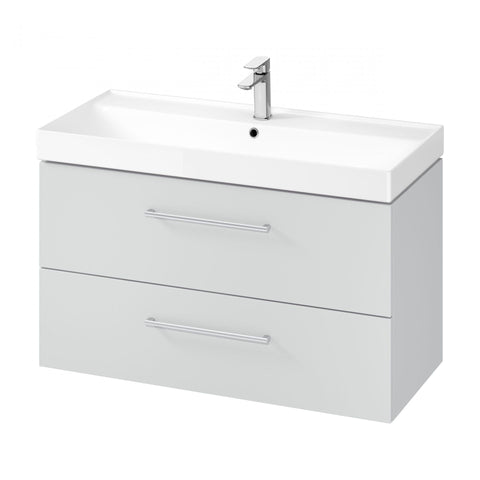 Larga 1000mm Basin & Wall Hung Unit Grey