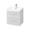 Larga 600mm Basin & Wall Hung Unit Grey