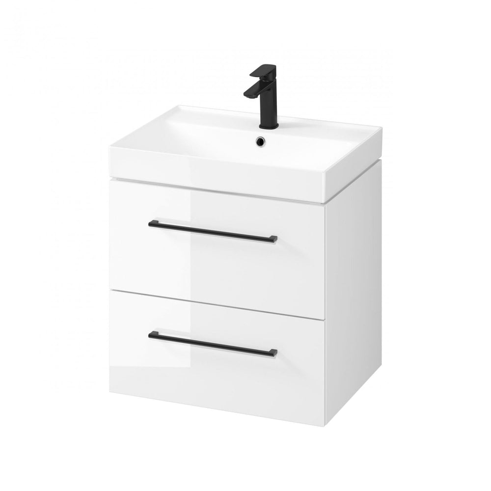 Larga 600mm Basin & Wall Hung Unit White