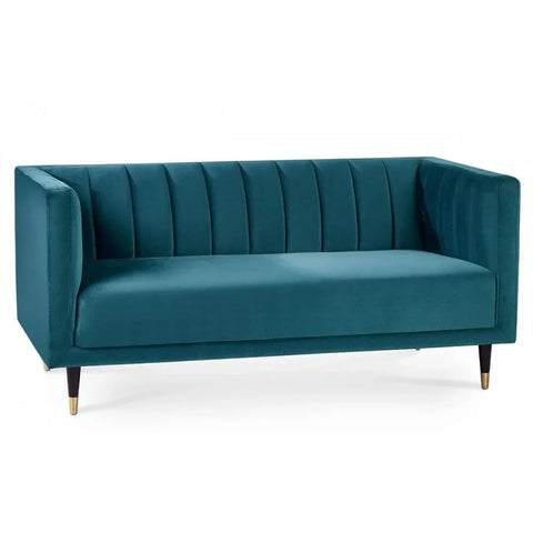 Salma Scalloped Back 2 Seater - Teal