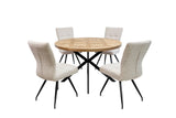 1.2m Round Medium Oak Veneer Dining Table - Stylish & Modern Design