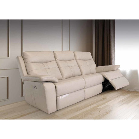 COLORADO LIGHTSTONE LEATHER ELECTRIC RECLINER SOFA 3-SEATER