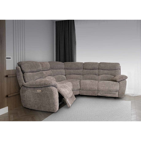 BERLIN CORNER ASH CHANEL FABRIC RECLINER CORNER SOFA-BERLIN ASH LEFT HAND FACING ARMREST (RECLINER)
