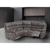 BERLIN CORNER GREY SOFT-TOUCH FABRIC RECLINER CORNER SOFA-BERLIN GREY LEFT HAND FACING ARMREST (RECLINER)