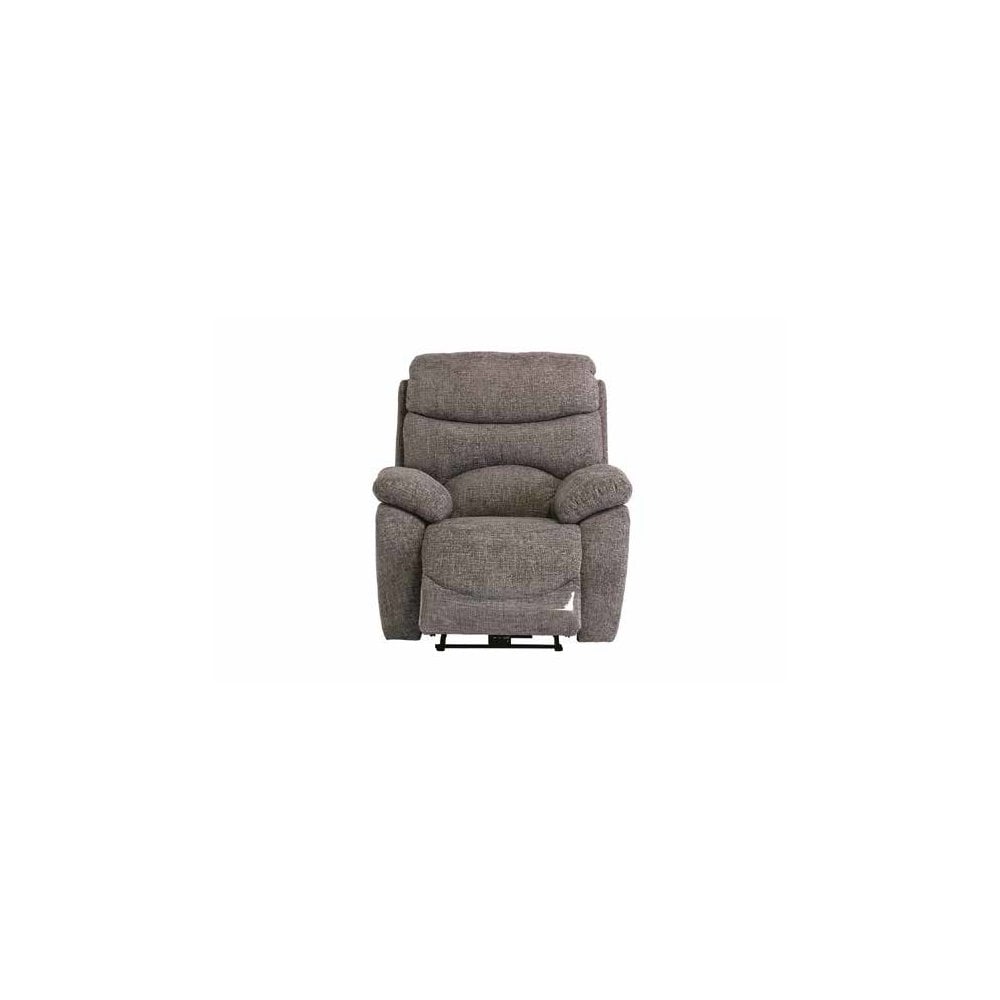 BRUGES ASH CHANEL FABRIC ELECTRIC RECLINER SOFA ARMCHAIR
