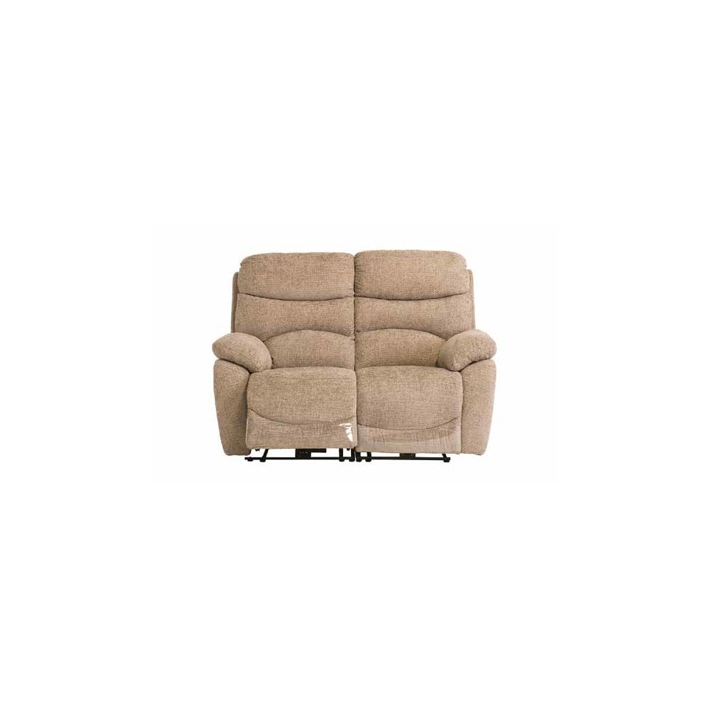 BERLIN SAND CHANEL FABRIC ELECTRIC RECLINER 2-SEATER