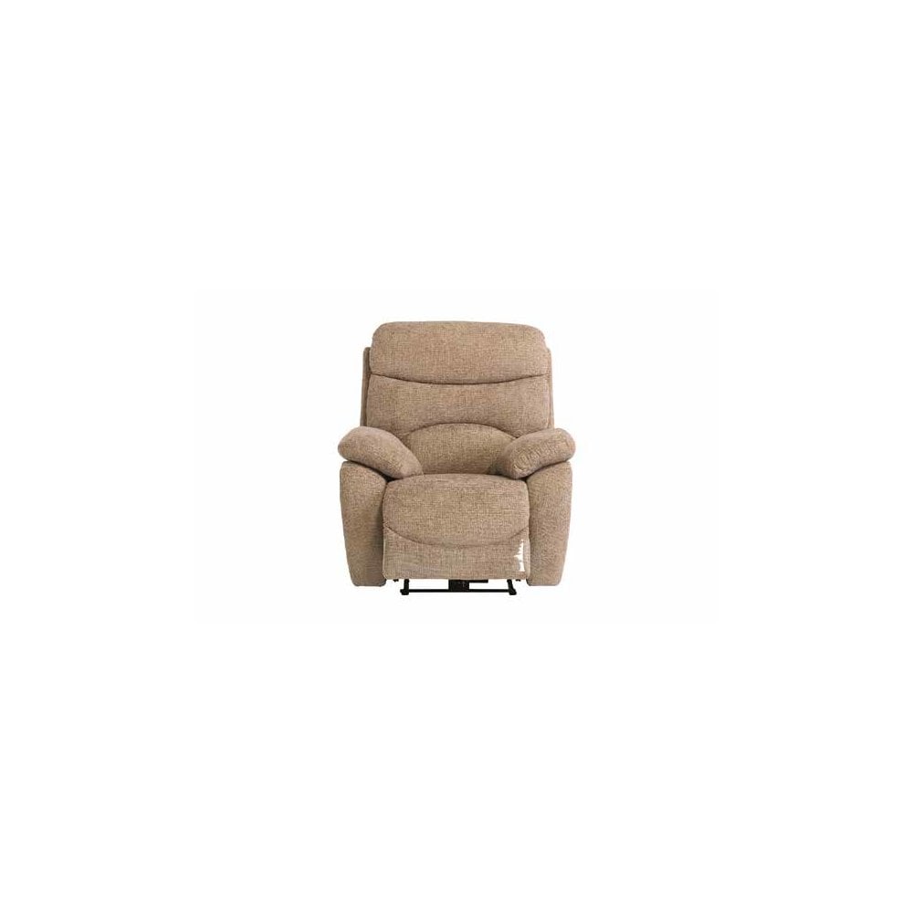 BERLIN SAND CHANEL FABRIC ELECTRIC RECLINER SOFA ARMCHAIR