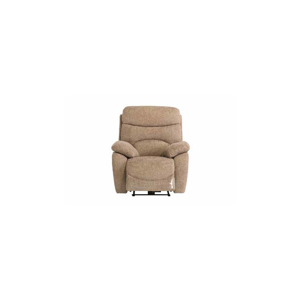BERLIN SAND CHANEL FABRIC ELECTRIC RECLINER SOFA ARMCHAIR