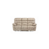 BERLIN NATURAL SOFT-TOUCH FABRIC ELECTRIC RECLINER 3- SEATER