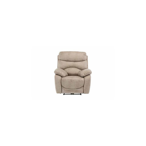 BERLIN NATURAL SOFT-TOUCH FABRIC ELECTRIC RECLINER SOFA ARMCHAIR