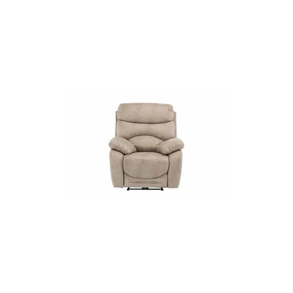 BERLIN NATURAL SOFT-TOUCH FABRIC ELECTRIC RECLINER SOFA ARMCHAIR