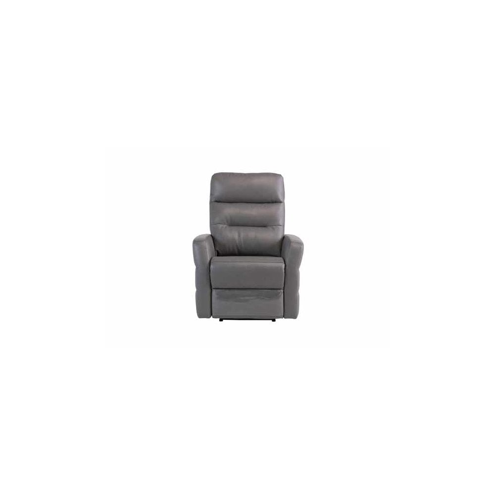 PHOENIX GREY LEATHER ELECTRIC RECLINER SOFA ARMCHAIR