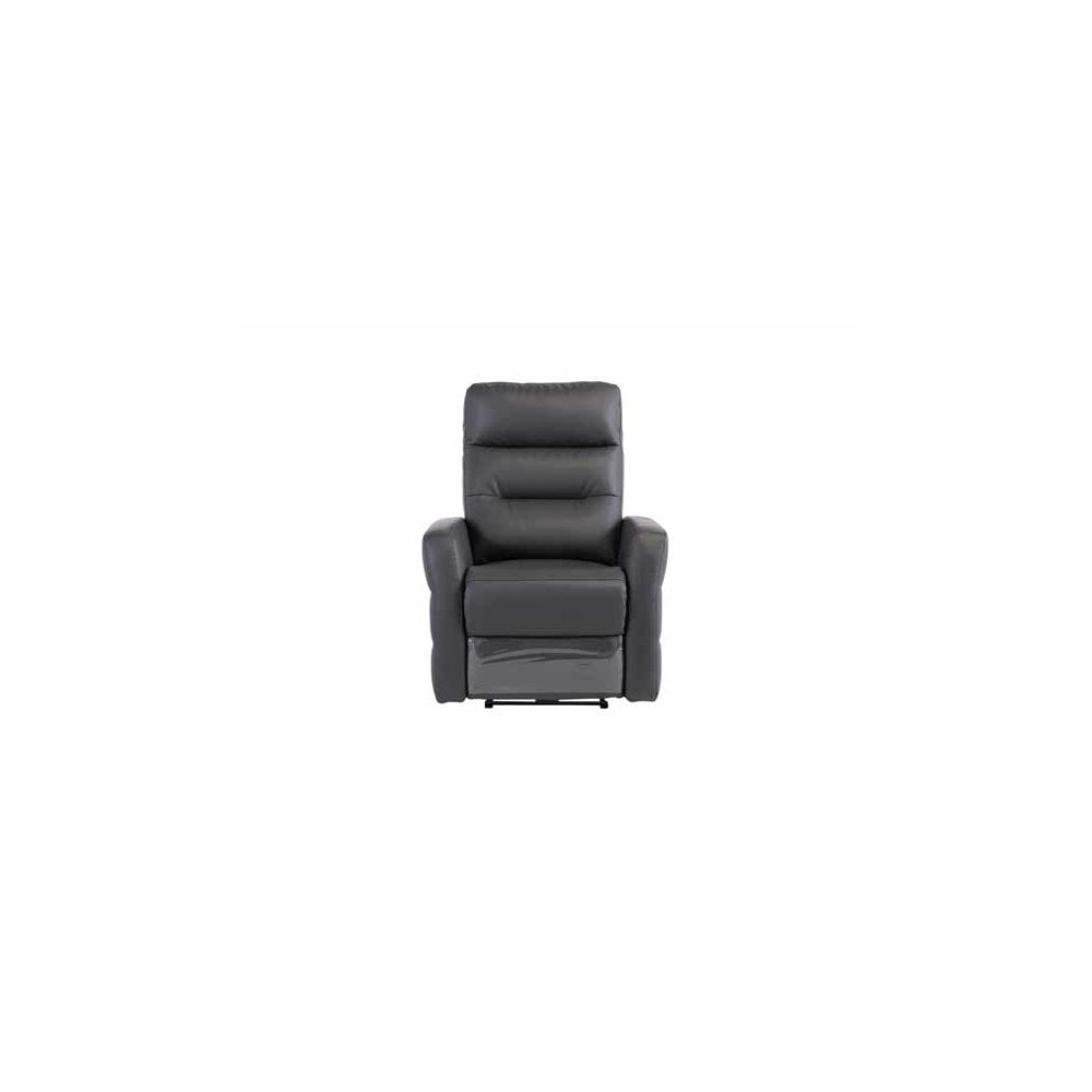 PHOENIX CHARCOAL LEATHER ELECTRIC RECLINER SOFA ARMCHAIR