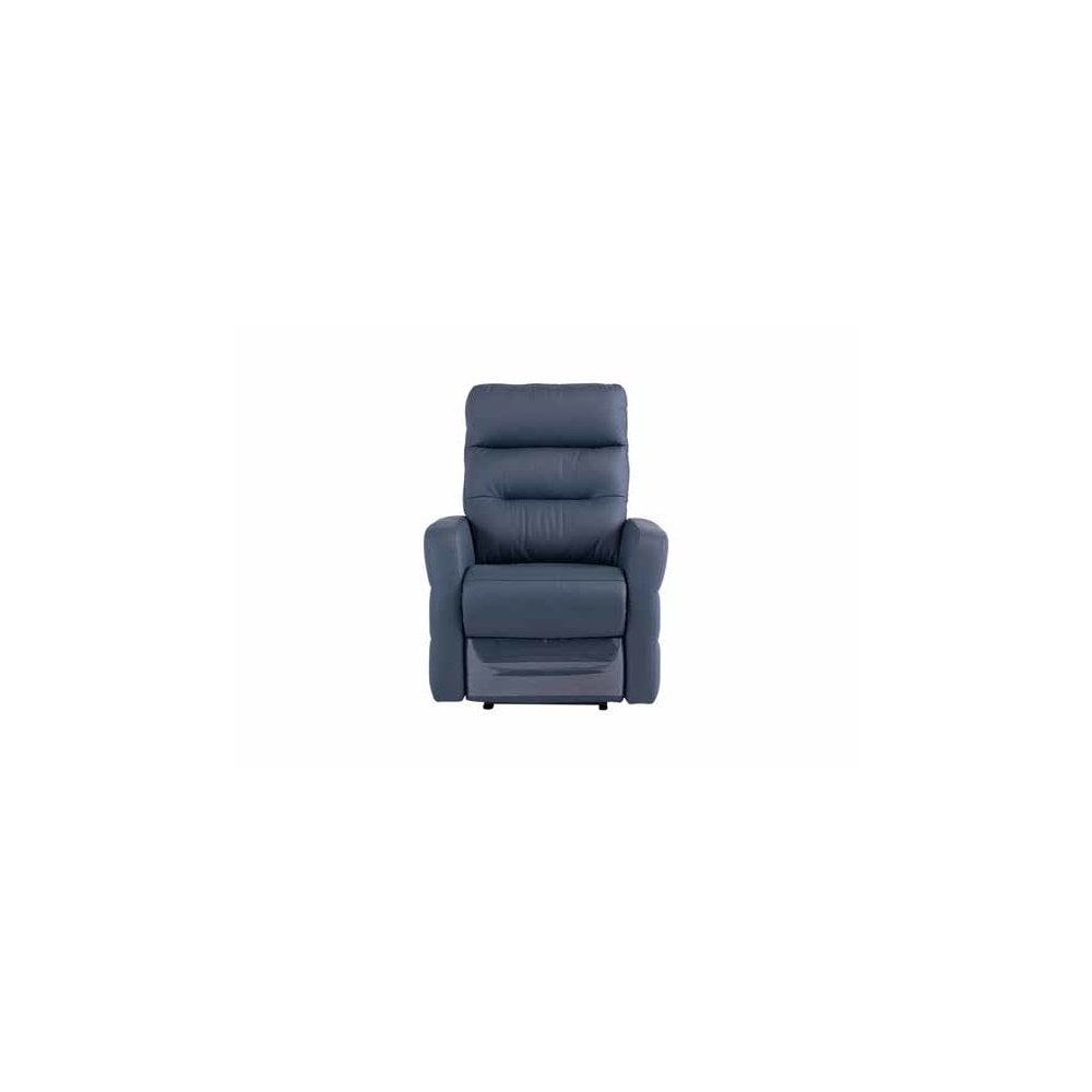 PHOENIX BLUE LEATHER ELECTRIC RECLINER SOFA ARMCHAIR