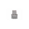 PHOENIX SILVER GREY HERRINGBONE FABRIC ELECTRIC RECLINER SOFA ARMCHAIR