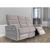 PHOENIX SILVER GREY HERRINGBONE FABRIC ELECTRIC RECLINER 3-SEATER