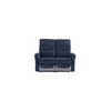 PHOENIX NAVY BLUE HERRINGBONE FABRIC ELECTRIC RECLINER 2-SEATER