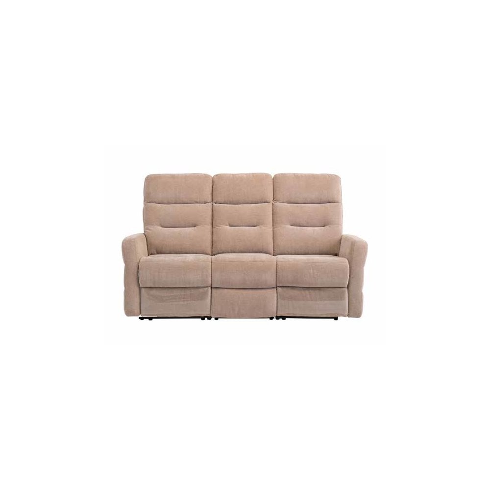 PHOENIX MINK HERRINGBONE FABRIC ELECTRIC RECLINER 3-SEATER