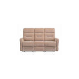 PHOENIX MINK HERRINGBONE FABRIC ELECTRIC RECLINER 3-SEATER