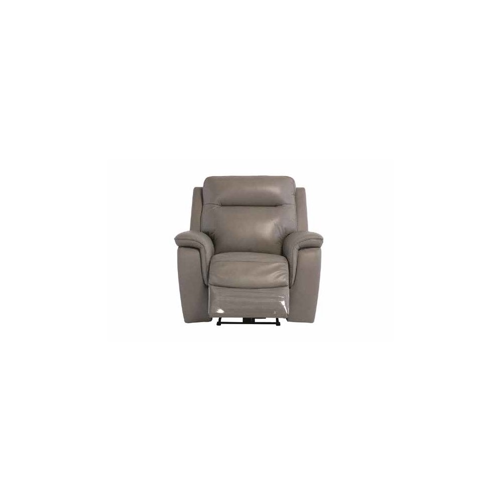 COPENHAGEN GREY LEATHER ELECTRIC RECLINER SOFA ARMCHAIR