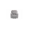 COPENHAGEN SILVER GREY HERRINGBONE FABRIC ELECTRIC RECLINER SOFA ARMCHAIR