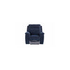 COPENHAGEN BLUE HERRINGBONE FABRIC ELECTRIC RECLINER SOFA ARMCHAIR
