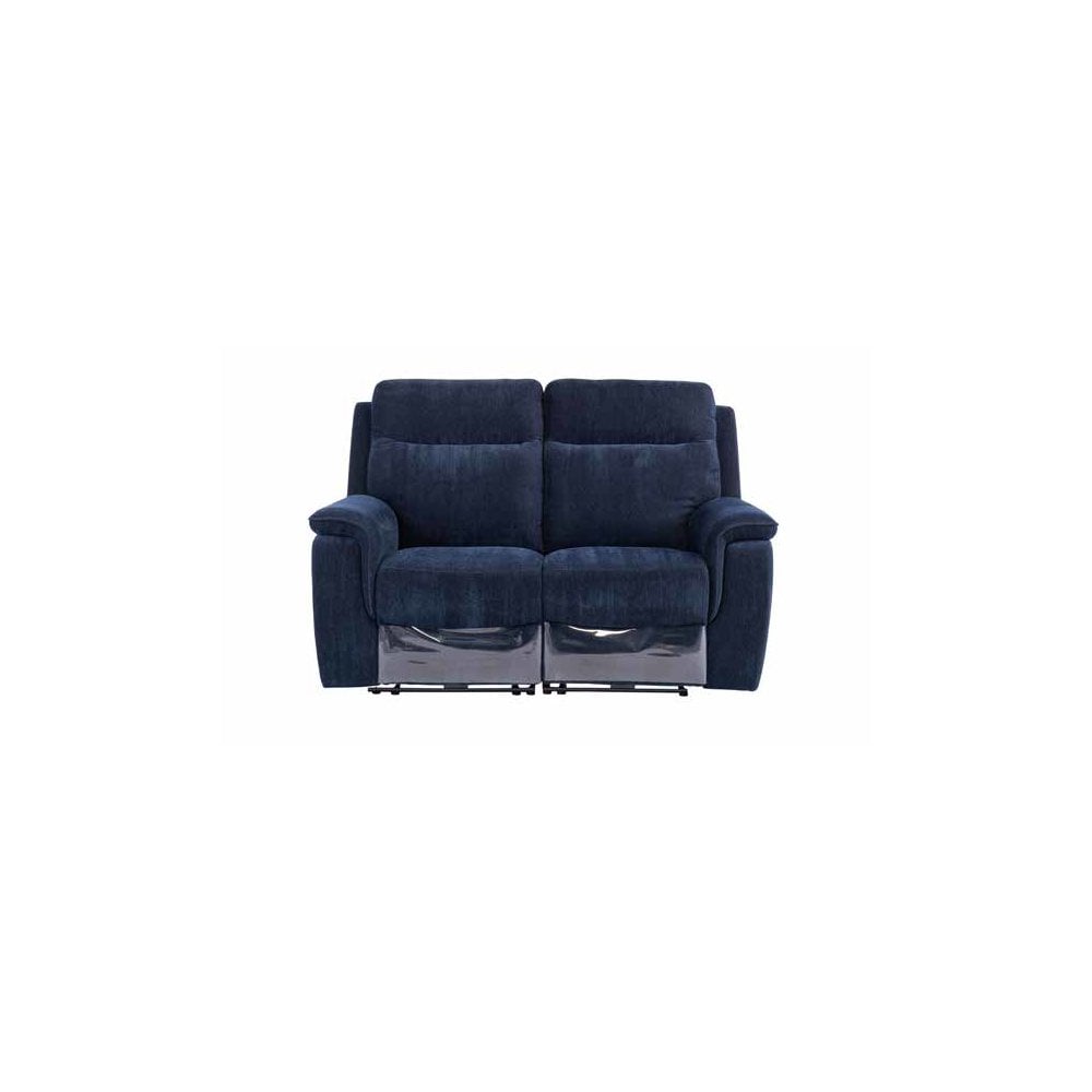 Havana Blue Herringbone Fabric Electric Recliner 2-Seater