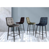 HAMBURG VELVET COUNTER STOOL AUBERGINE