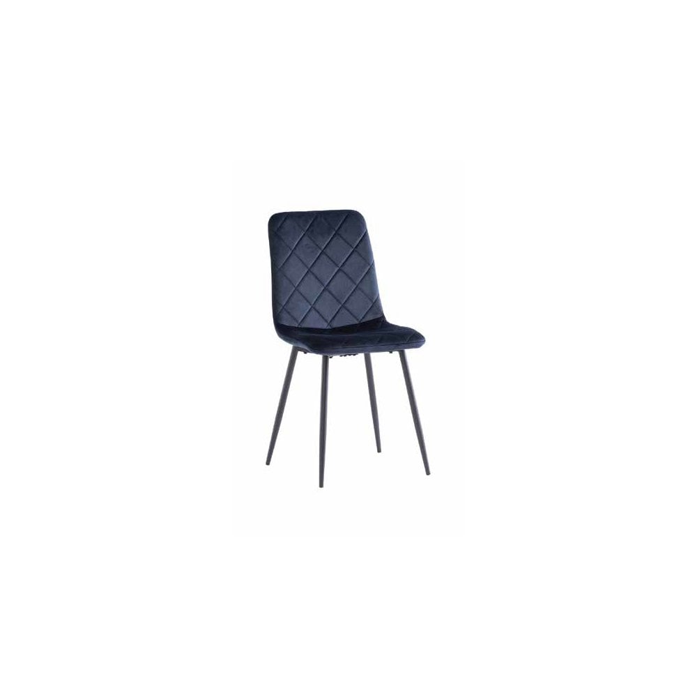 HAMBURG VELVET DINING CHAIR DEEP BLUE