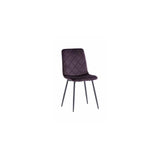HAMBURG VELVET DINING CHAIR AUBERGINE