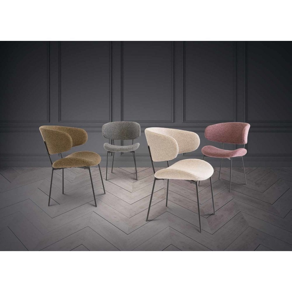 BELFAST FABRIC DINING CHAIR OLIVE GREEN