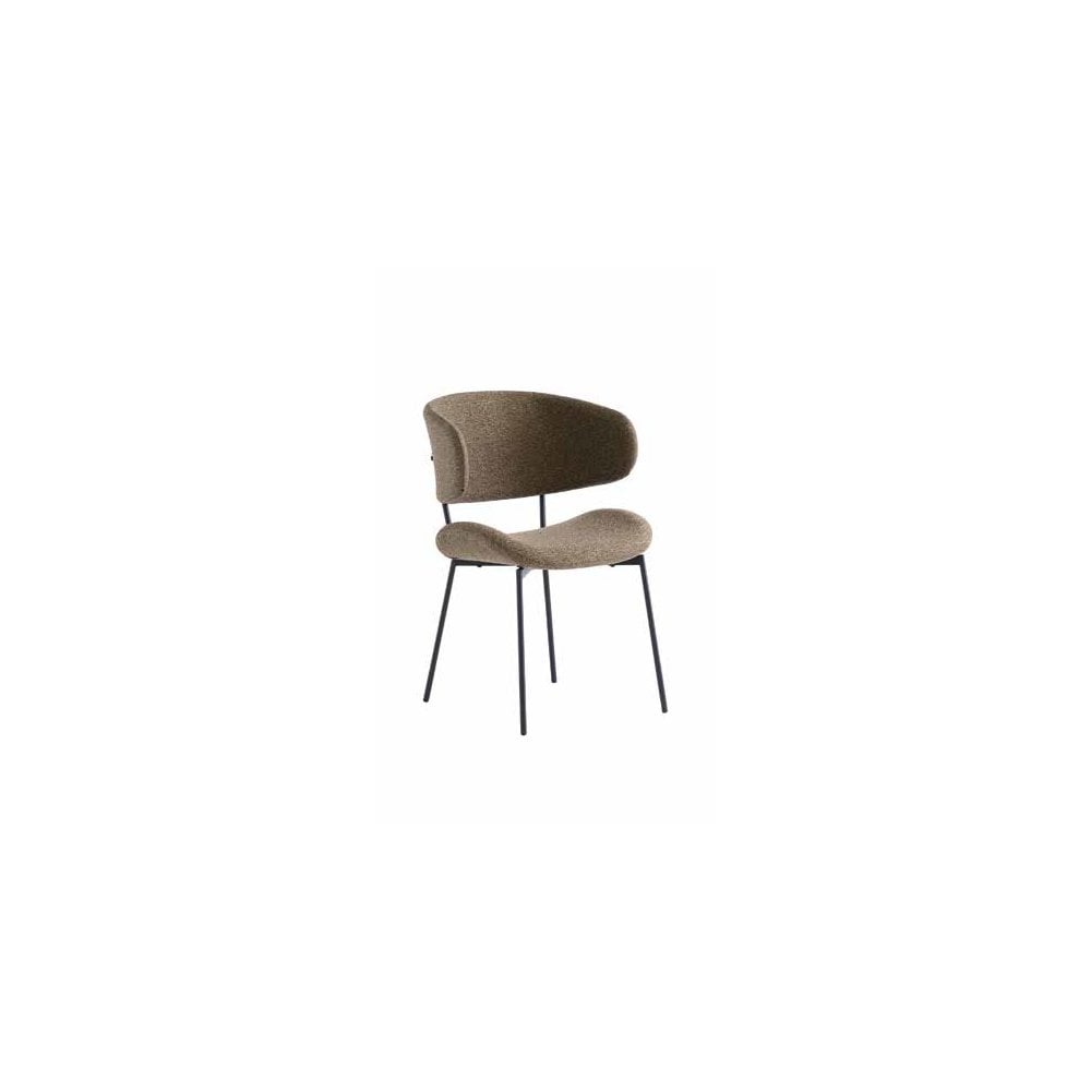 BELFAST FABRIC DINING CHAIR OLIVE GREEN