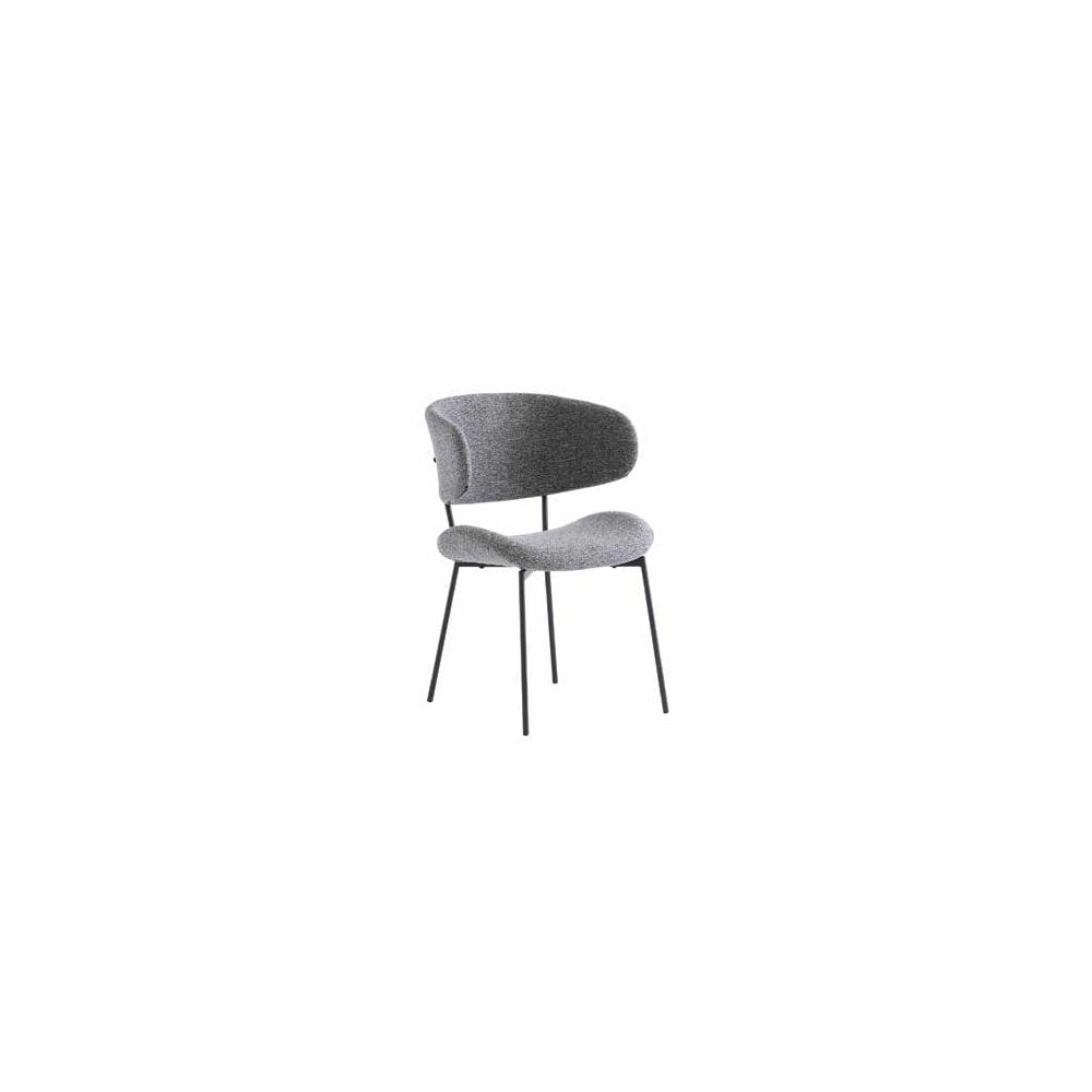 BELFAST FABRIC DINING CHAIR DARK GREY