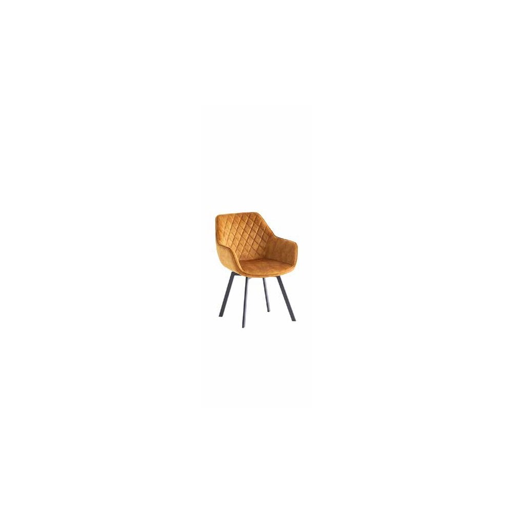 DOVER VELVET FABRIC 360 SWIVEL DINING CHAIR ANTIQUE GOLD