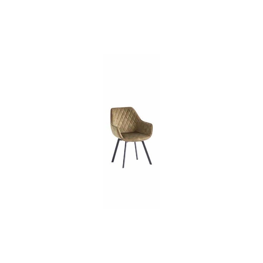 DOVER VELVET FABRIC 360 SWIVEL DINING CHAIR GREEN