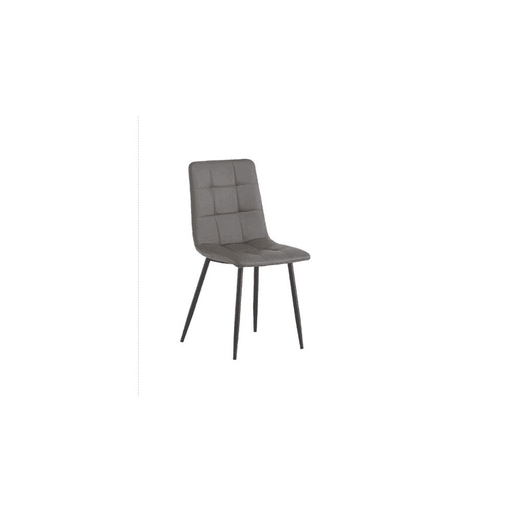 OXFORD PU DINING CHAIR GREY/GREY LEGS