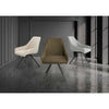 DARTFORD TEXTURED FABRIC 360 SWIVEL DINING CHAIR STONE