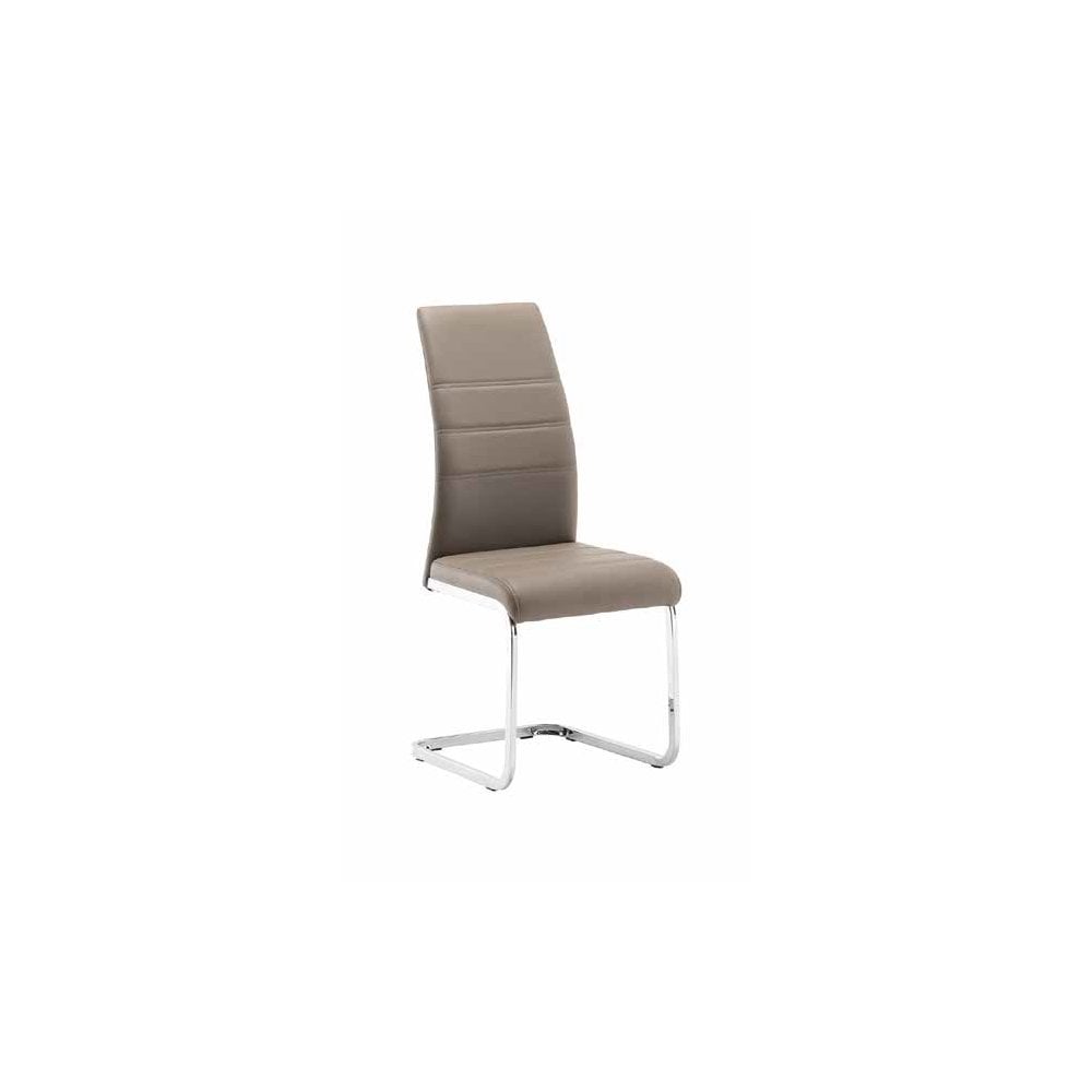 BROOKLYN PU CANTILEVER CHAIRS TAUPE