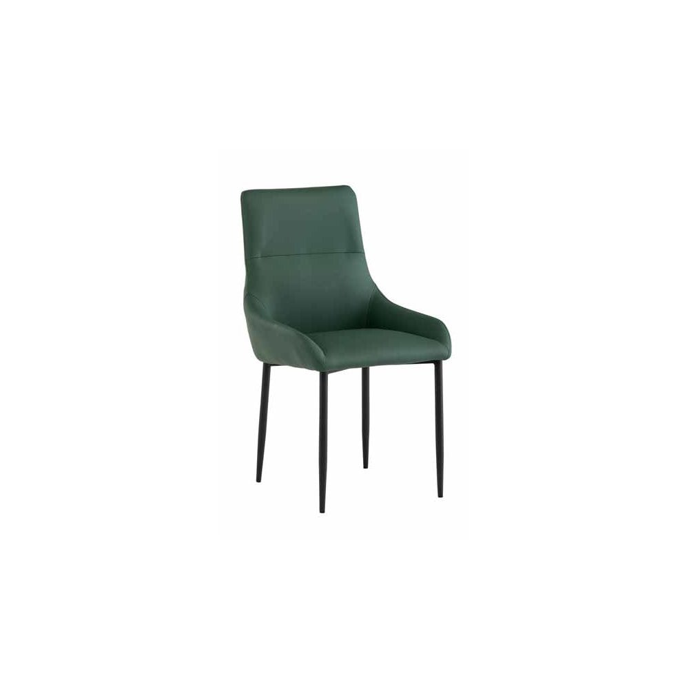 DENVER FAUX LEATHER DINING CHAIR GREEN
