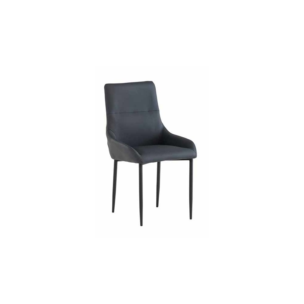 DENVER FAUX LEATHER DINING CHAIR BLUE