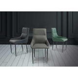 DENVER FAUX LEATHER DINING CHAIR GREY
