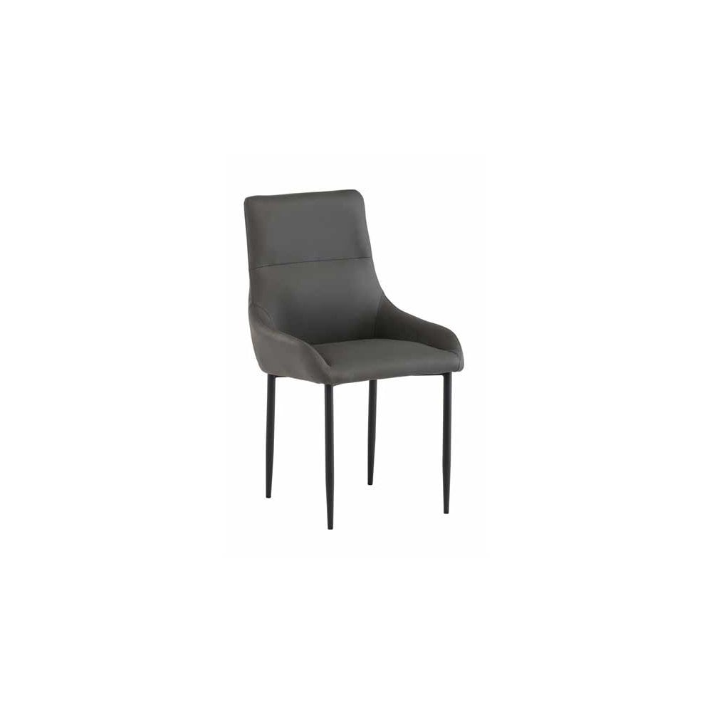 DENVER FAUX LEATHER DINING CHAIR GREY