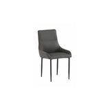 DENVER FAUX LEATHER DINING CHAIR GREY