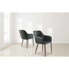 PRAGUE DARK GREEN PU DINING CHAIR