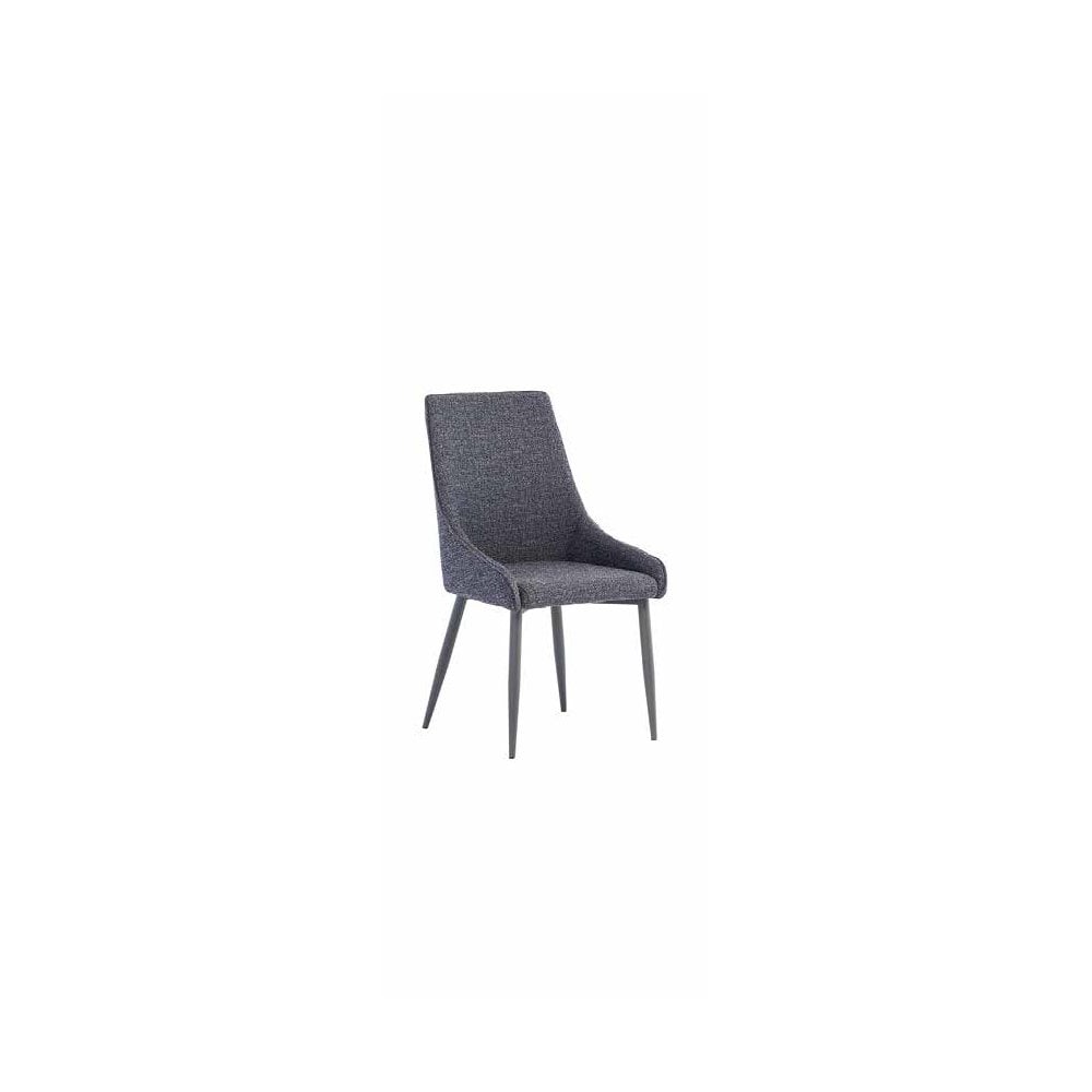 ESSEN FABRIC DINING CHAIR TEAL/GREY