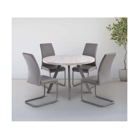 ESSEN LIGHT RHINE GREY 1.07M ROUND DINING TABLE