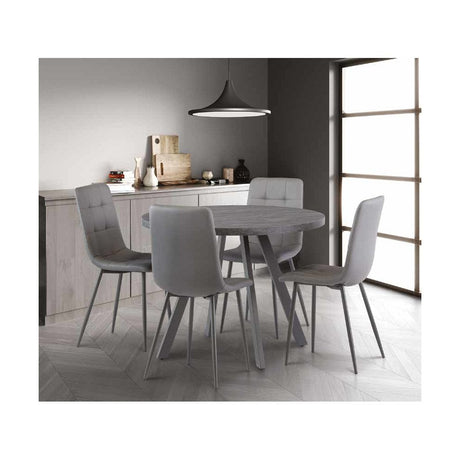 DAKOTA DARK RHINE 1.07M ROUND DINING TABLE